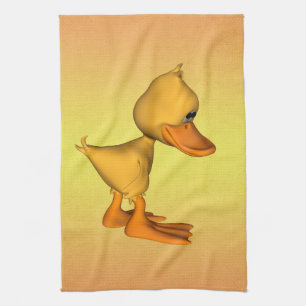 Yellow Cartoon Duck Kitchen Towel