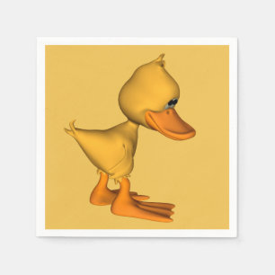 Yellow Cartoon Duck Napkins