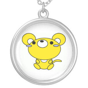 Yellow Cartoon Kitty Necklace