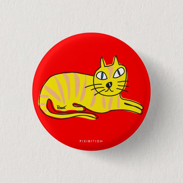 Yellow Cat Button (Front)