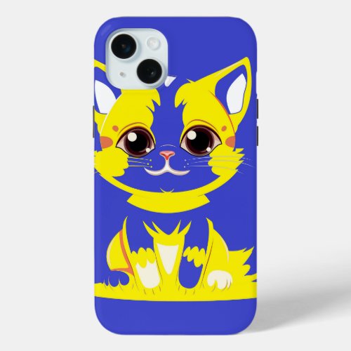 Yellow Cat iPhone 15 Plus Case