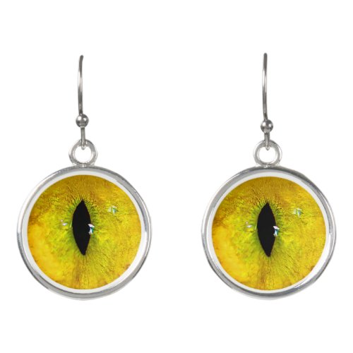 Yellow Cat Eye Earrings