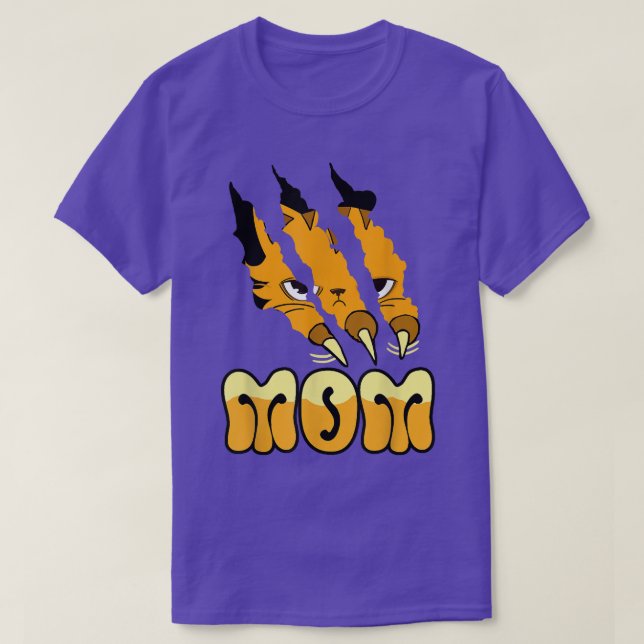 Yellow Cat Mom Claws Cute Cat Mom Mother's Day Wom T-Shirt (Design Front)