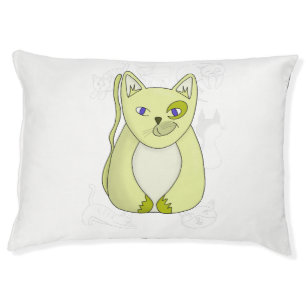 Yellow Cat with Naughty Smile Duvet Cover Pet Bed
