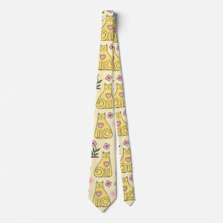 Yellow Cats Tie