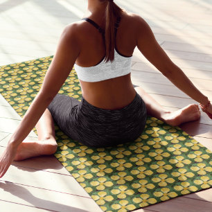 Yellow Celandine Poppy Floral Yoga Mat