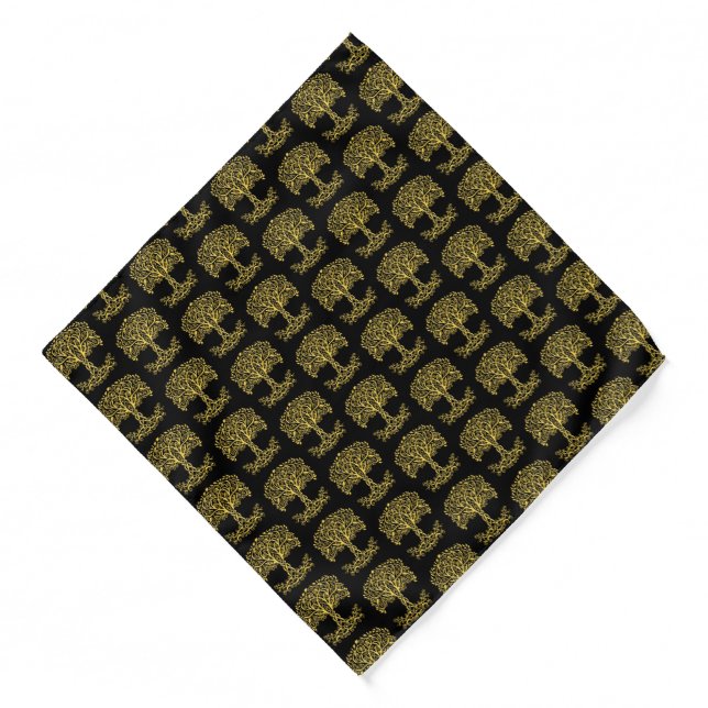 Yellow Celtic Tree Of Life Bandana (Front)