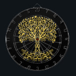Yellow Celtic Tree Of Life Dart Board<br><div class="desc">This Tree Of Life design is perfect for anyone into mindfulness peace or anyone who loves to meditate and be peaceful. An Inspirational gift for anyone who is into Yoga, Astrology, meditation, spirituality, Buddhism, Seed of Life, Fruit of life, Celtic tree of life, Wicca, Pagan, or nature religions. A great...</div>