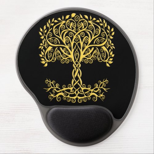 Yellow Celtic Tree Of Life Gel Mouse Pad