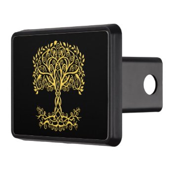 Yellow Celtic Tree Of Life Hitch Cover by atteestude at Zazzle
