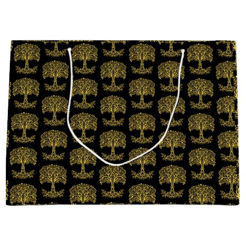 Yellow Celtic Tree Of Life Large Gift Bag