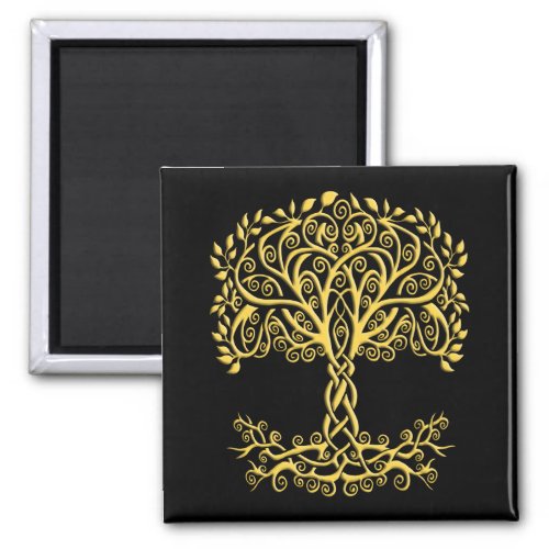 Yellow Celtic Tree Of Life Magnet