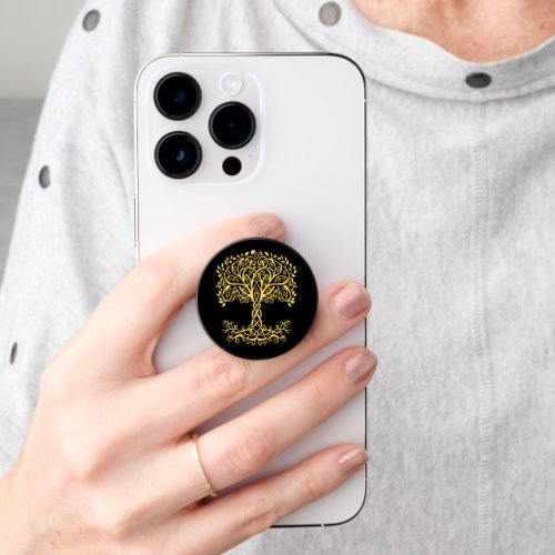 Yellow Celtic Tree Of Life PopSocket