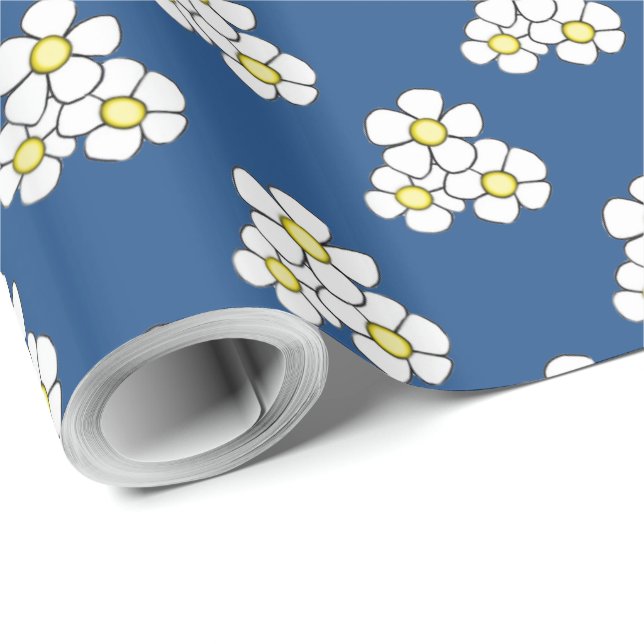 Yellow Centered Daisy Wrapping Paper (Roll Corner)