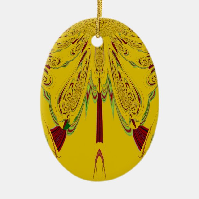 Yellow Ceramic Ornament (Front)