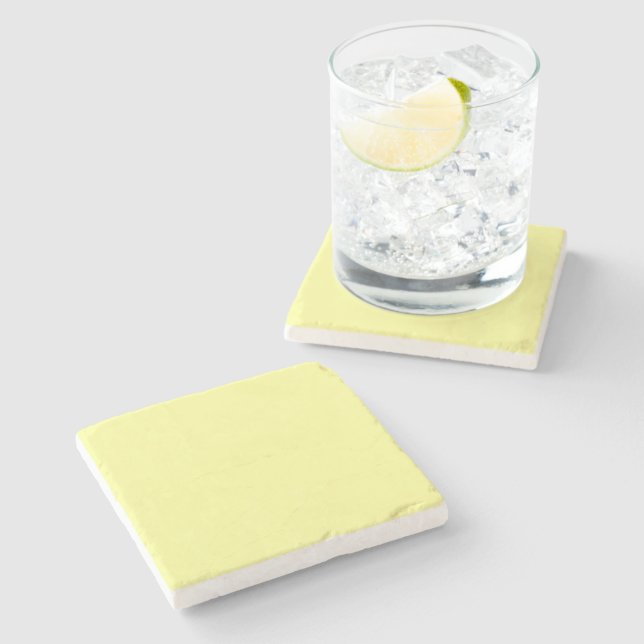 Yellow Chalk Stone Coaster (Side)