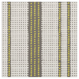 Yellow Charcoal Geometric Grid Modern knit crossha Fabric