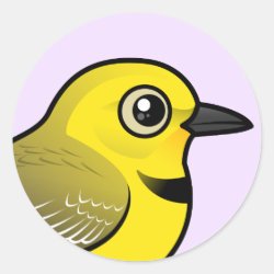 Yellow Chat Round Sticker