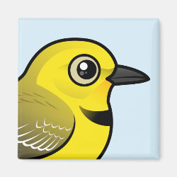 Yellow Chat Square Magnet