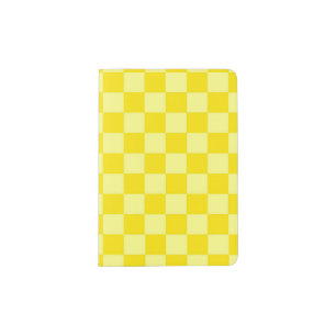 Yellow Check Passport Holder