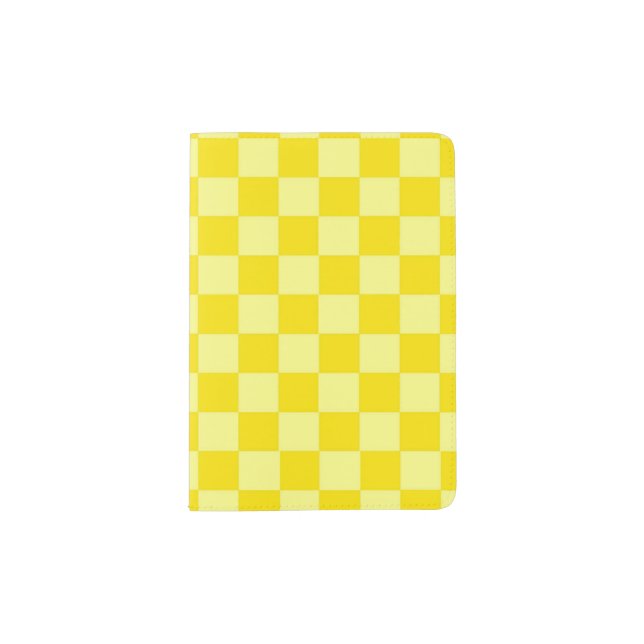 Yellow Check Passport Holder (Front)