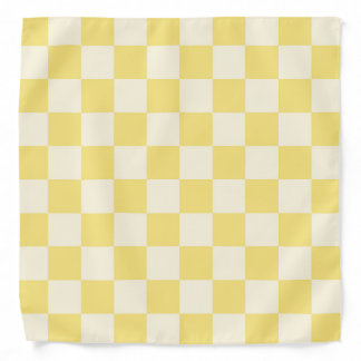 Yellow Checkerboard Bandana