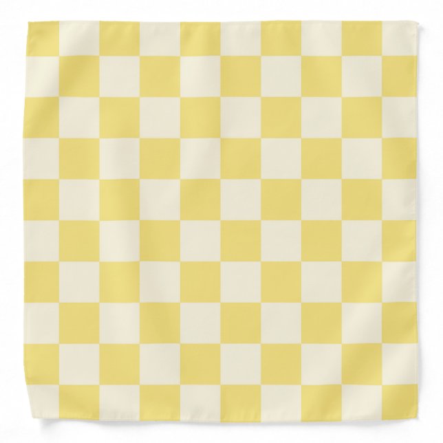Yellow Checkerboard Bandana (Front)