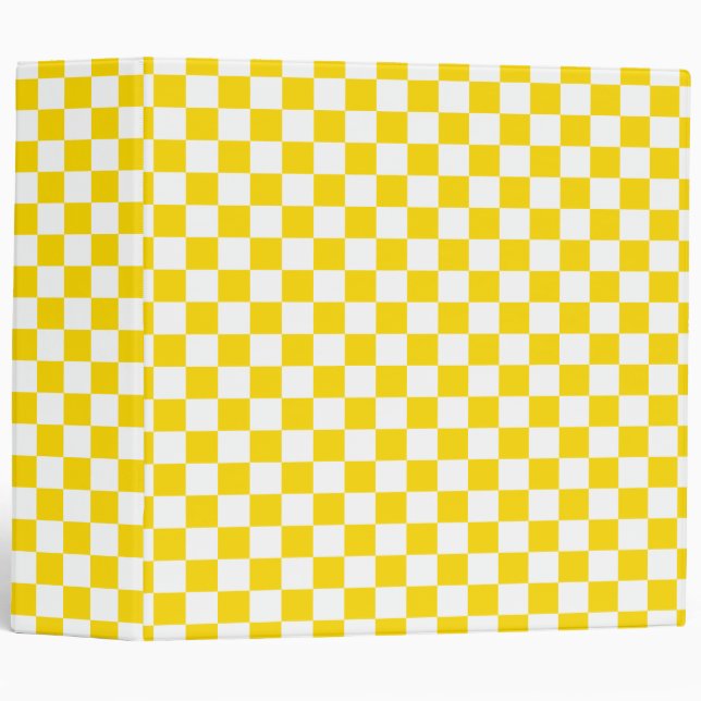 Yellow Checkerboard Binder (Front/Spine)