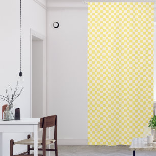 Yellow Checkerboard Blackout Curtains