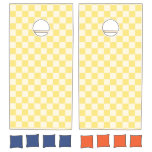 Yellow Checkerboard Cornhole Set
