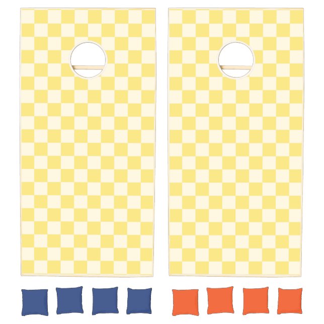 Yellow Checkerboard Cornhole Set (Set)