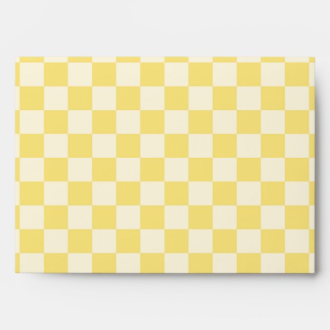 Yellow Checkerboard Envelope (Front)