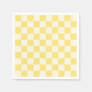Yellow Checkerboard Napkins