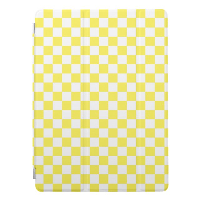 Yellow Checkerboard Pattern iPad Pro Cover (Front)