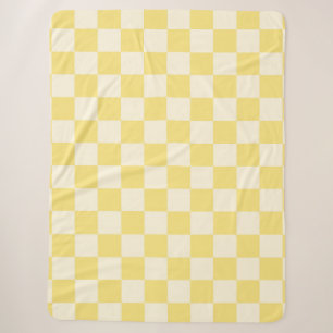 Yellow Checkerboard Sherpa Blanket