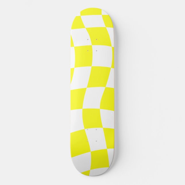 Yellow Checkerboard Skateboard (Front)