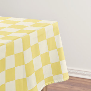 Yellow Checkerboard Tablecloth