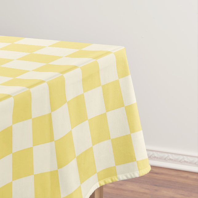 Yellow Checkerboard Tablecloth (In Situ)
