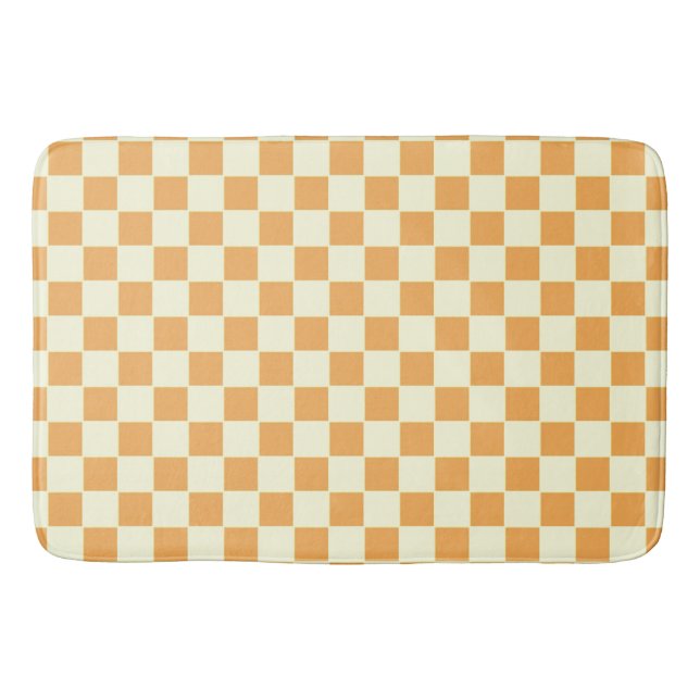 yellow checkered bath mat (Front)