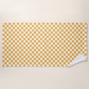 yellow checkered beach towel