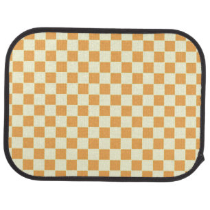yellow checkered car floor mat