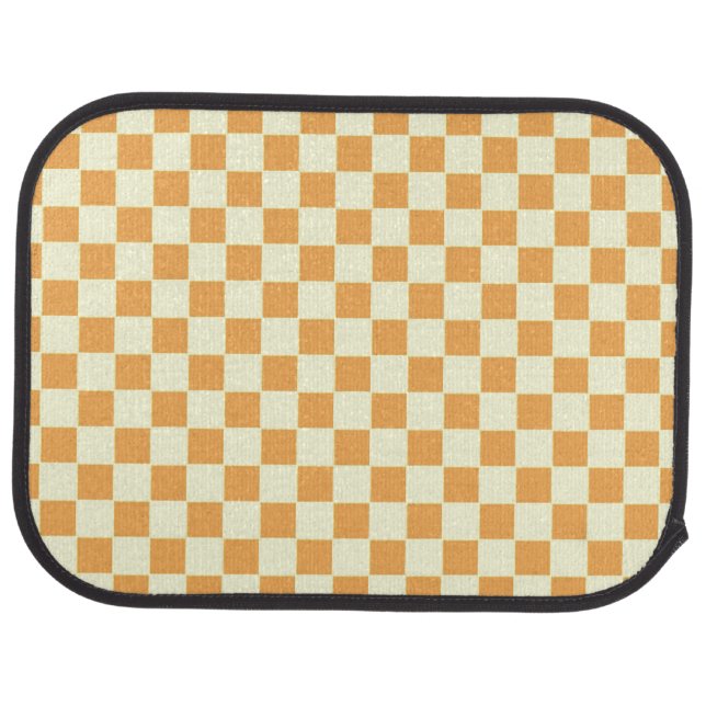 yellow checkered car floor mat (Rear)