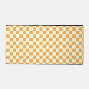 yellow checkered desk mat