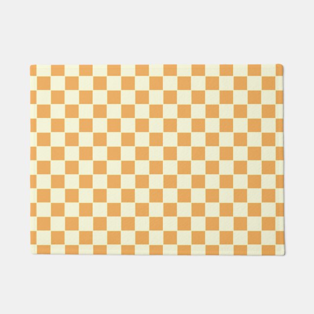 yellow checkered doormat (Front)