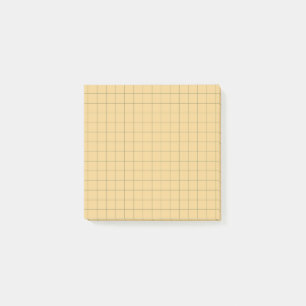 Yellow Checkered Pattern Bright Grid Design Office Post-it Notes