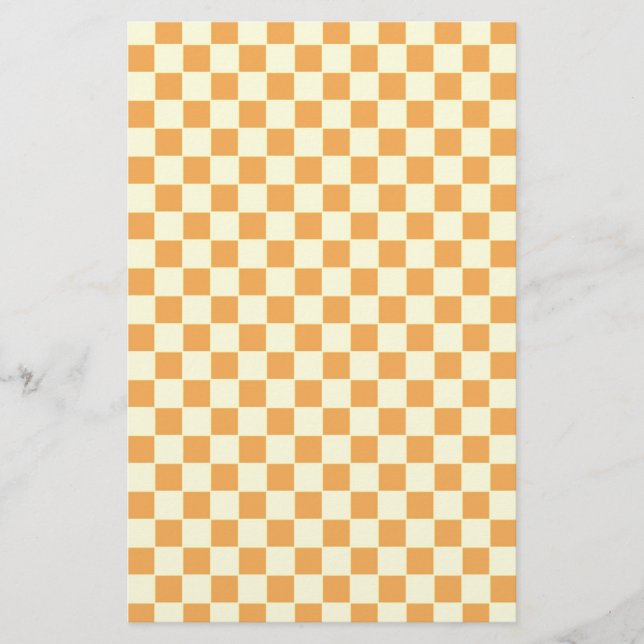 yellow checkered stationery (Front)