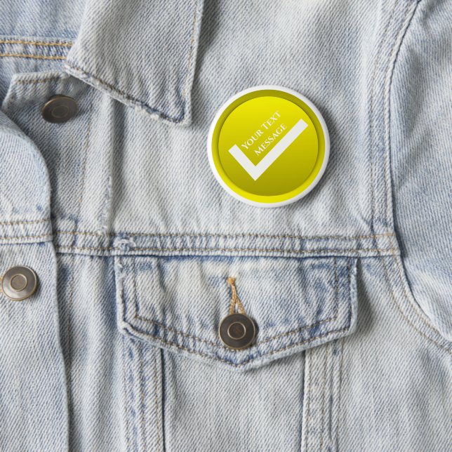 Yellow Checkmark Symbol Button (In Situ)