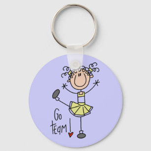 Yellow Cheerleader Tshirts and Gifts Keychain
