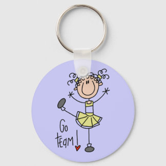 Yellow Cheerleader Tshirts and Gifts Keychain