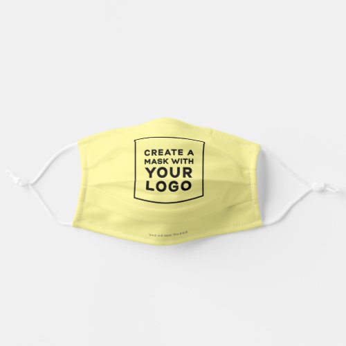 Yellow Cheery Personalized Small Business Logo Adult Cloth Face Mask